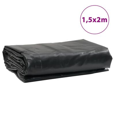 vidaXL Lona negra 1,5x2 m 650 g/m²