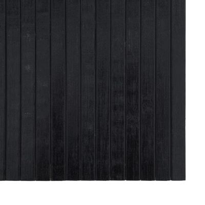 vidaXL Alfombra rectangular bambú negro 60x500 cm