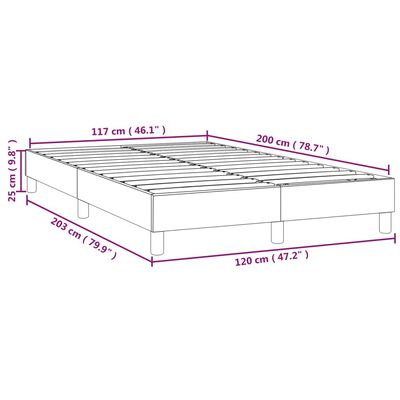 vidaXL Estructura de cama de cuero sintético gris 120x200 cm