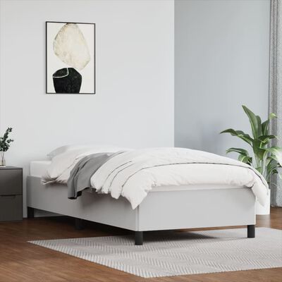 vidaXL Estructura de cama cuero sintético blanco 80x200 cm