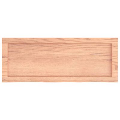 vidaXL Estante pared madera roble tratada marrón claro 80x30x(2-6) cm