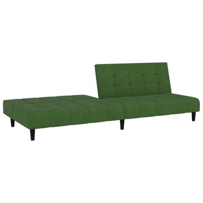 vidaXL Sofá cama de 2 plazas terciopelo verde oscuro