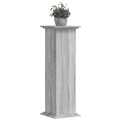 vidaXL Soportes de plantas madera ingeniería gris Sonoma 33x33x100cm