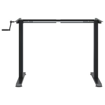 vidaXL Marco de escritorio de pie acero negro (94-135)x60x(70-114) cm