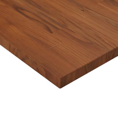 vidaXL Encimera baño madera maciza tratada marrón oscuro 80x40x2,5 cm