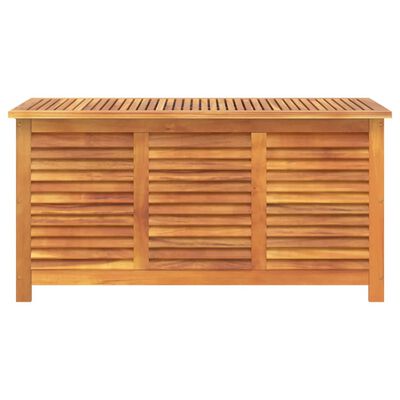 vidaXL Caja de almacenaje de jardín madera maciza acacia 113x50x56 cm