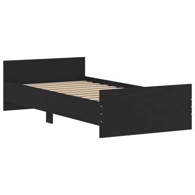 vidaXL Estructura de cama madera de ingeniería negra 90x200 cm