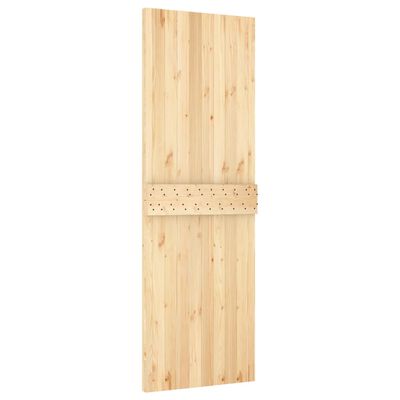 vidaXL Puerta corredera con herrajes madera maciza de pino 70x210 cm