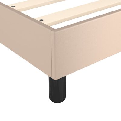 vidaXL Estructura de cama cuero sintético color capuchino 90x190 cm