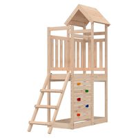 vidaXL Parque infantil exterior madera maciza pino 52,5x110,5x214 cm