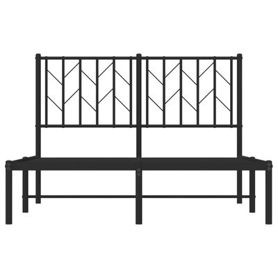 vidaXL Estructura cama sin colchón con cabecero metal negro 120x190 cm