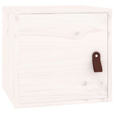 vidaXL Armarios de pared 2 uds madera maciza pino blanco 31,5x30x30 cm