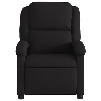 vidaXL Sillón reclinable de masaje eléctrico tela negro