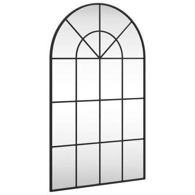 vidaXL Espejo de pared arco de hierro negro 60x100 cm