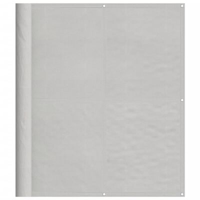 vidaXL Pantalla de balcón 100% poliéster Oxford gris claro 120x800 cm