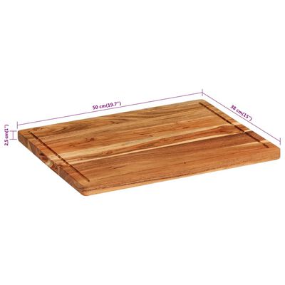 vidaXL Tabla de cortar madera maciza de acacia 50x38x2,5 cm