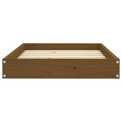 vidaXL Cama para perros madera maciza pino marrón miel 71,5x54x9 cm