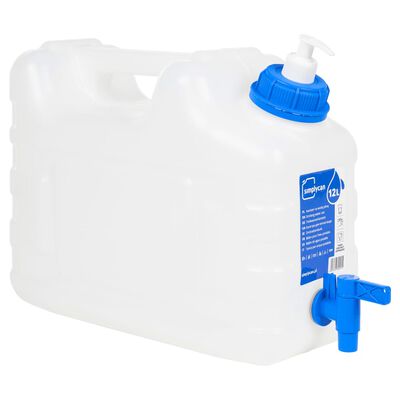 vidaXL Garrafa de agua con grifo y dispensador de jabón plástico 10 l