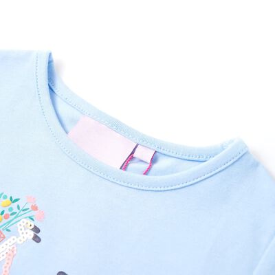 Camiseta infantil azul claro 104