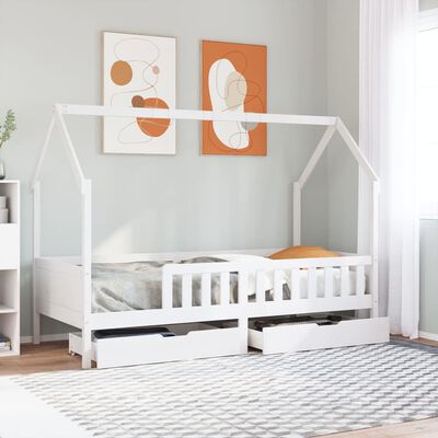 vidaXL Estructura de cama para niños con cajones madera pino 80x200 cm