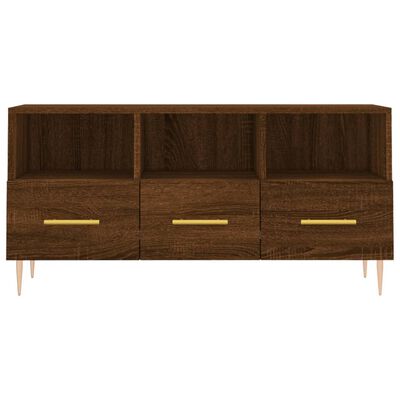 vidaXL Mueble de TV madera de ingeniería marrón roble 102x36x50 cm