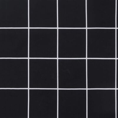 vidaXL Cojín de tumbona tela Oxford a cuadros negro