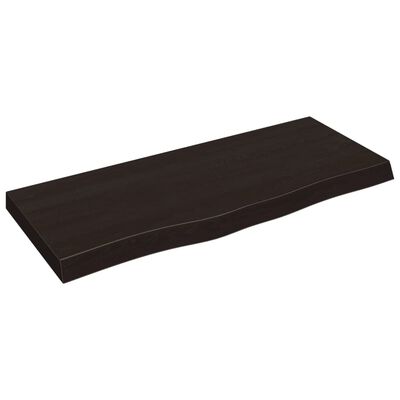 vidaXL Estante pared madera roble tratada marrón oscuro 100x40x(2-6)cm