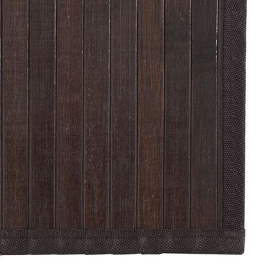 vidaXL Alfombra rectangular bambú marrón oscuro 70x200 cm