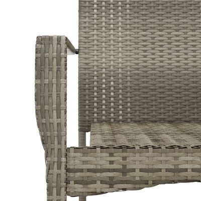 vidaXL Set comedor de jardín 3 piezas con cojines ratán sintético gris