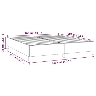 vidaXL Estructura cama sin colchón terciopelo verde oscuro 160x200 cm