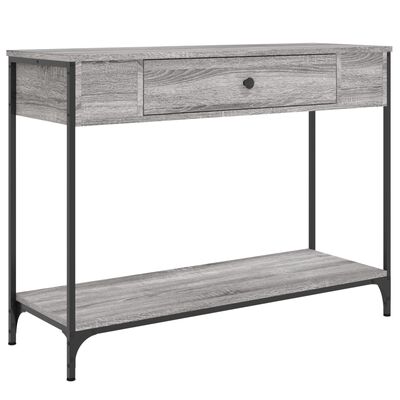 vidaXL Mesa consola madera de ingeniería gris Sonoma 100x34,5x75 cm