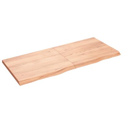 vidaXL Estante pared madera roble tratada marrón claro 140x60x(2-4) cm