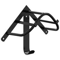 vidaXL Soporte de bridas de pared de hierro negro