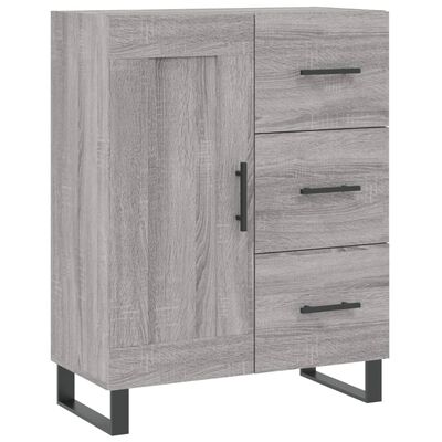 vidaXL Aparador alto madera contrachapada gris sonoma 69,5x34x180 cm