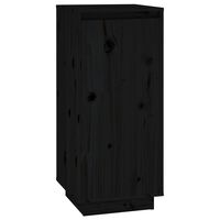 vidaXL Armario zapatero de madera maciza de pino negro 35x35x80 cm