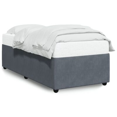 vidaXL Estructura de cama sin colchón terciopelo gris oscuro 80x200 cm