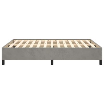 vidaXL Estructura de cama sin colchón terciopelo gris claro 140x190 cm