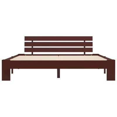 vidaXL Estructura cama sin colchón madera pino marrón oscuro 140x200cm