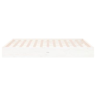 vidaXL Estructura de cama madera maciza blanca 120x200 cm