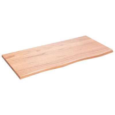 vidaXL Estante de pared madera roble tratada marrón claro 100x50x2 cm