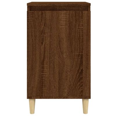 vidaXL Mesita de noche madera contrachapada roble marrón 40x35x70 cm