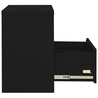 vidaXL Armario archivador de acero negro 90x46x72,5 cm