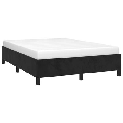 vidaXL Estructura de cama sin colchón terciopelo negro 140x190 cm