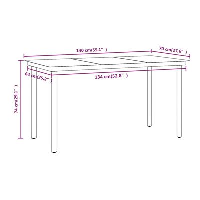 vidaXL Juego de comedor de jardín 5 piezas con cojines marrón