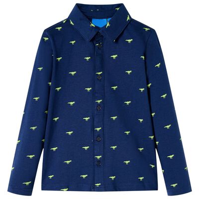 Camisa infantil azul marino 104