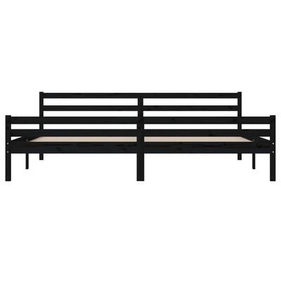 vidaXL Estructura de cama de madera maciza negro 200x200 cm