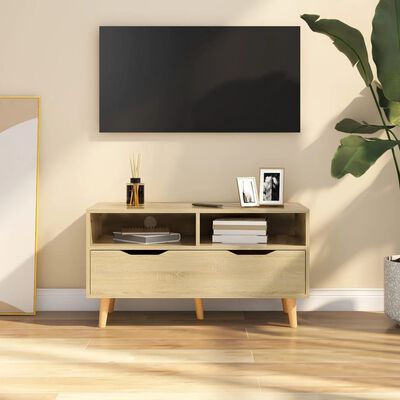 vidaXL Mueble de TV madera de ingeniería roble Sonoma 90x40x48,5 cm