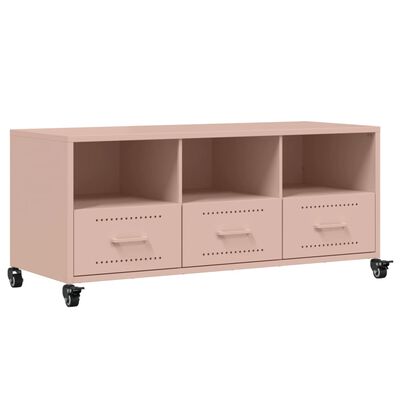 vidaXL Mueble de TV acero rosa 100,5x39x43,5 cm