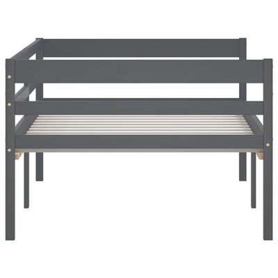 vidaXL Estructura cama sin colchón madera pino gris oscuro 90x200 cm