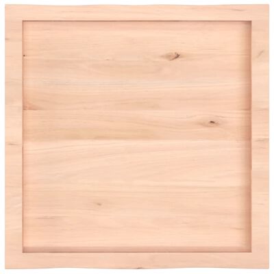 vidaXL Tablero de mesa madera maciza borde natural 60x60x(2-6) cm